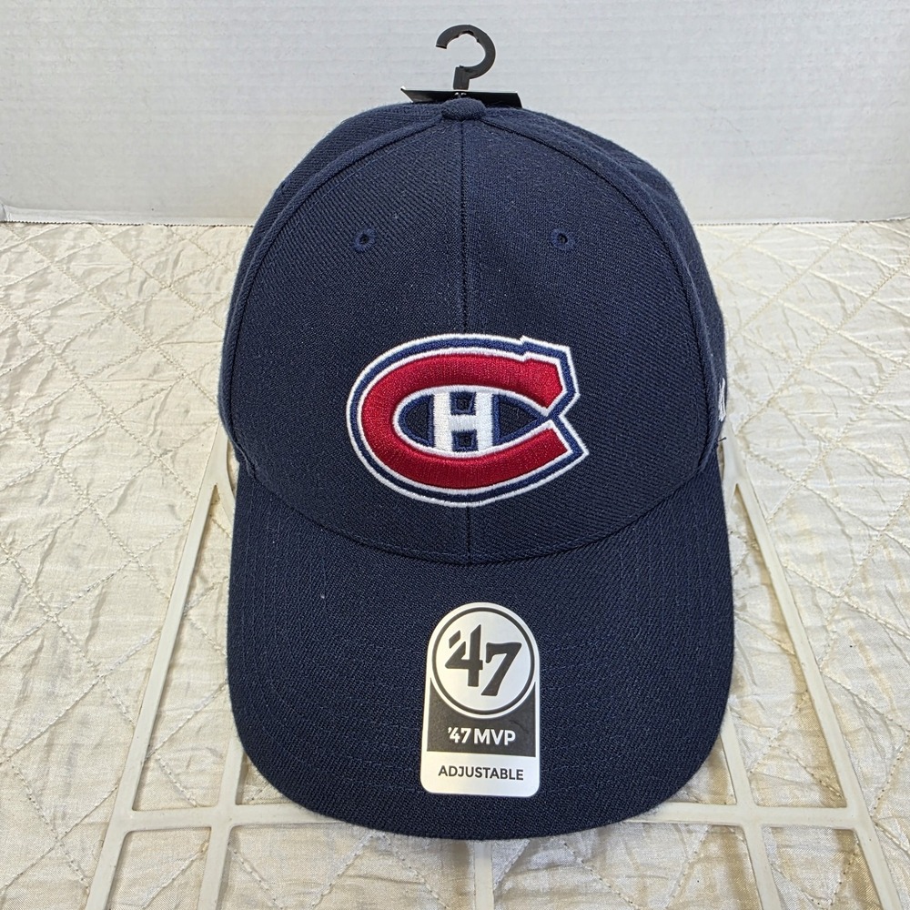 '47 Brand Montreal Canadiens Trucker Hat Snapback Navy Blue One Size NHL Cap